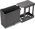 Bac à ordures de cuisine, Acier et Plastique, Poubelles de recyclage pour la cuisine, 260 mm, Emuca, 451 mm, 441 mm, 472 mm, 445 mm, 40 cm, 30L