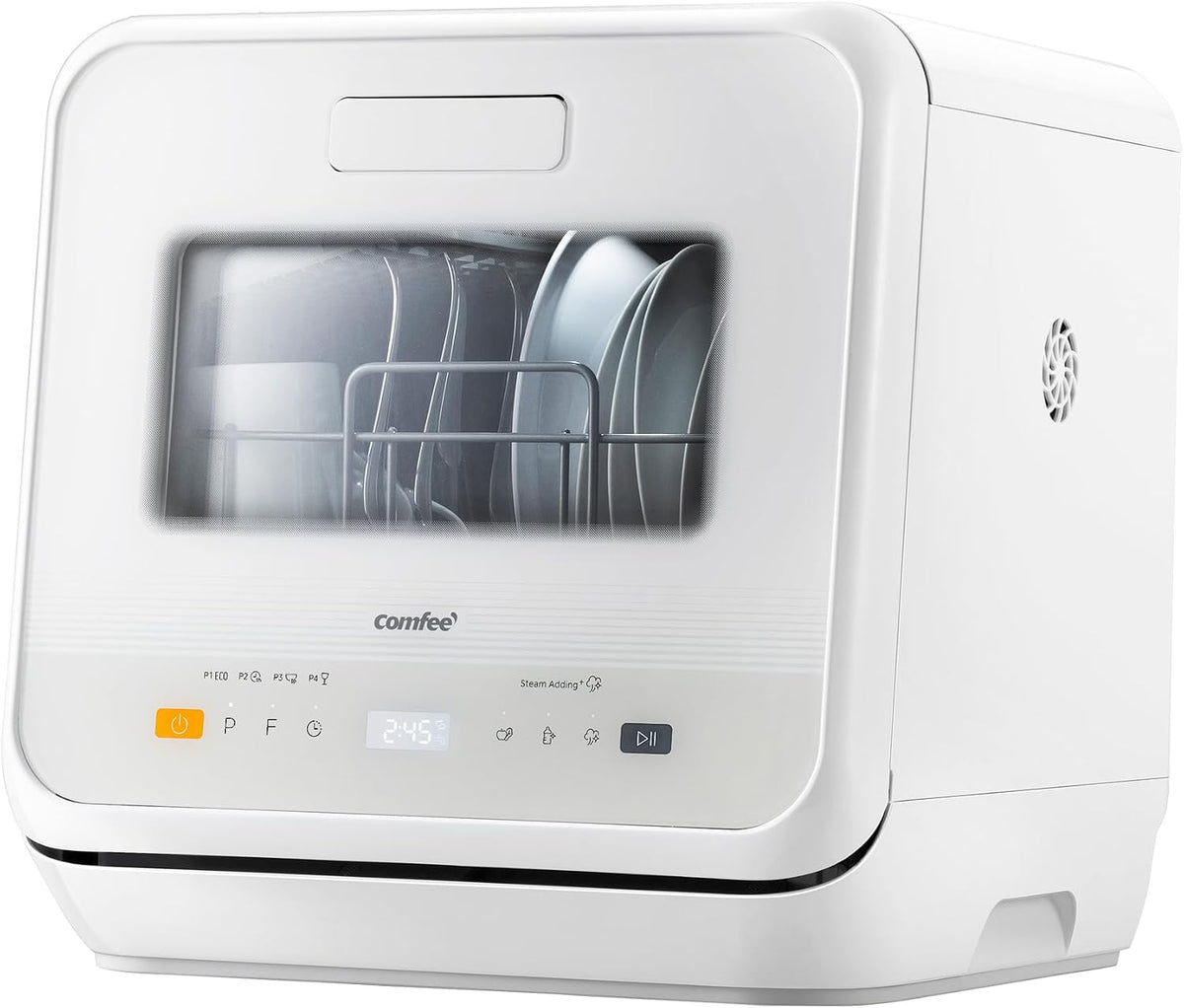 Lave-vaisselle Comfee, verre, 420 mm, 435 mm, 6 Programmes, 98 °C, Blanc, portable