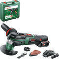 Outil rotatifs multifonction Bosch, 2, 5 Ah, 85 mm, 18V, 2, 5Ah, 2 lames de scie, système 18V, chargeur, plateau de ponçage triangulaire, coffret