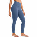 Legging de sport femme taille S bleu en tissu extensible à taille haute