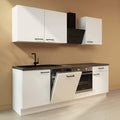 Wallers Plaque de cuisson, 240 cm, 600 × 350 × 720 mm, 600 × 580 × 720 mm, 38 mm, 19mm, 3, 8cm, 4 foyers, 2 étagères