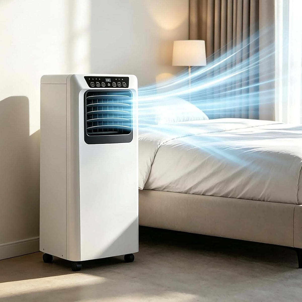 HOUXINZ Climatiseur, Minuterie 24H avec Télécommande, Refroidissement Rapide pour C, 9000 BTU, 42 dB, 9000btu, éclairage LED