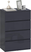 Commode, 55 × 34 × 80 cm, HOMCOM, 4 tiroirs, 55l, 47l