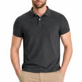 Polo homme M en maille gris anthracite à manches courtes style décontracté