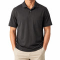 Polo homme L noir en maille textile à poche poitrine style décontracté