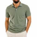 Polo homme taille M en maille piquée vert kaki à manches courtes