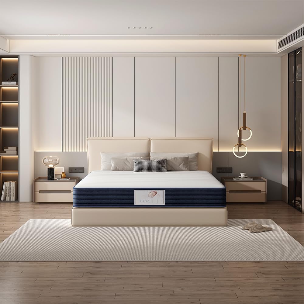 Matelas TEENO, 22 cm, 7 zones, adapté aux Couples, familles, locataires et gîtes