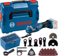 Bosch Professional Ponceuse de détail, 180 mm, avec plusieurs lames, 18V-34, 1 plateau support, 5 feuilles abrasives, 5 accessoires