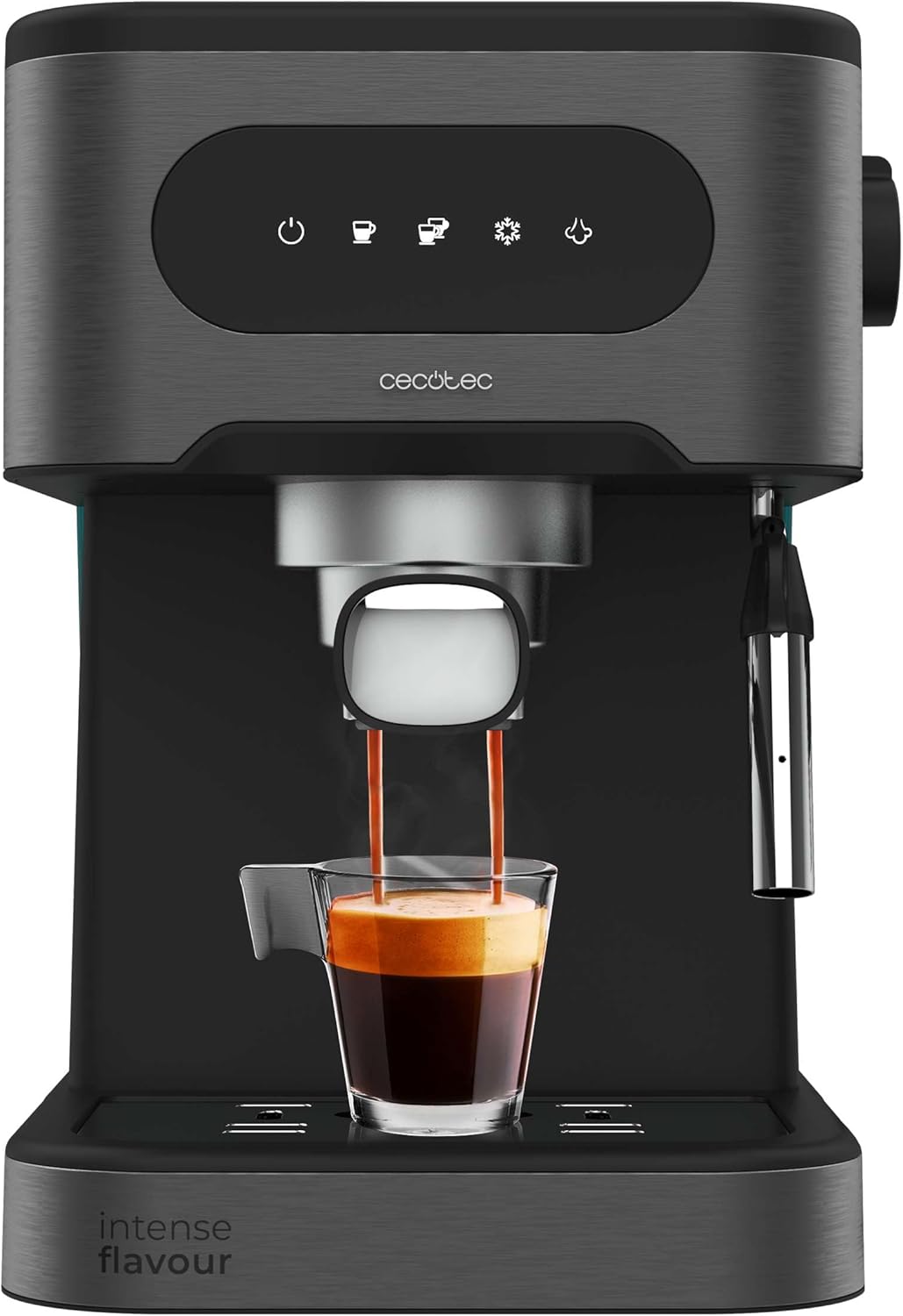 Machine expresso à vapeur Cecotec, réglable, 550 ml, Power Espresso 20 ColdBrew Machine à Espresso, Pression 20 Bars, Vapeur Réglable