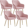 Chaise, 7 cm, réglable, SONGMICS, 49 cm, Lot de 4, Fauteuil en Velours, Rembourrée