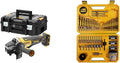 DeWalt Meuleuse d'angle, Meuleuse Brushless XR 18V 5Ah Li-Ion, 9000 tr/min, 1000W & Coffret de 100 Pièces de Perçage et Vissage Haute Performance