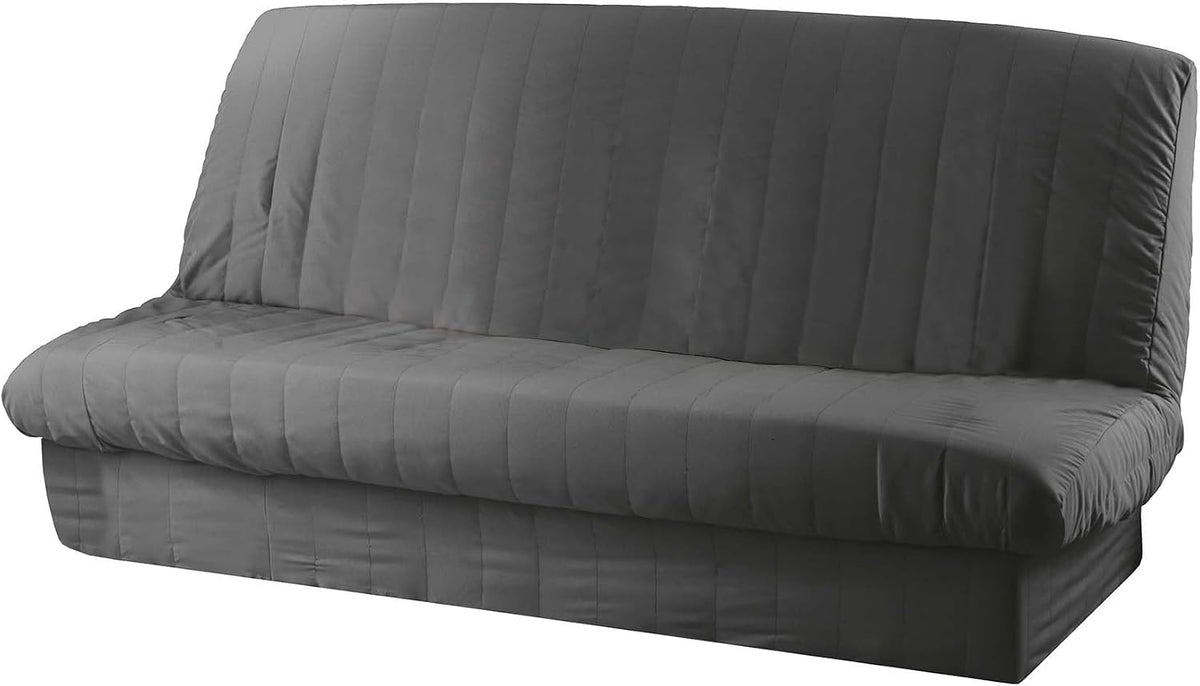 Canapé, 140 cm, Polyester Uni, Douceur d'Intérieur, 200 cm, 120 à 140 cm, 185 à 200 cm, Housse de Clic Clac Matelassée, Essentiel Beton