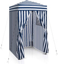 Tonnelle, réglable, 17 × 17 × 82 cm, verre, Cabane de confidentialité portable pour Piscine, EAGLE PEAK, 3 pouces, 1, 2 × 1, 2 m, Bleu/Blanc
