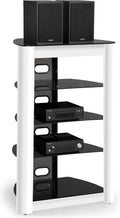 Meuble TV Centurion Supports, 68 × 49 × 102 cm, verre, 6 mm, 5 mm, 5 niveaux, 5 étagères
