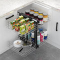 Organiseur coulissant, acier inoxydable, 4 paniers, les casseroles, les po
