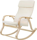 Fauteuil, Beige et Couleur Boisée LYY30M, 120 kg, avec Accoudoirs en Bois, pour Chambre, SONGMICS, 90 × 65 × 98 cm, Capacité 120 kg, Salon
