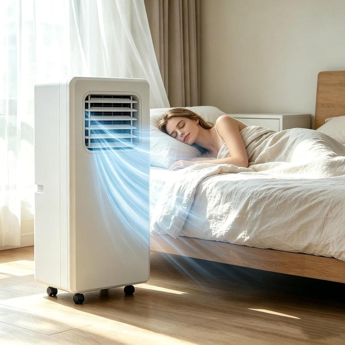 Climatiseur QINLIGAO, télécommande, 12000 BTU, 12000btu, 16°C, 31°C, éclairage LED, avec Emplacement Fixe sans Unite Exterieure, portable