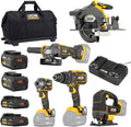 Meuleuse d'angle JCB JCB-18PKIT-8 JCB-18PKIT-8, -18PKIT-8 -18PKIT-8 Kit d'outils sans fil professionnel 5 en 1 pour chantier, 18 V, 185 mm, 125 mm