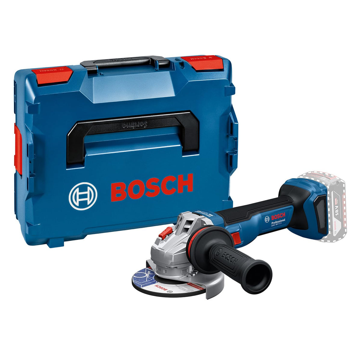 Meuleuse d'angle, avec L-BOXX, 125 mm, Bosch Professional, 1 100 W, diamètre de disque 125 mm, 18V System meuleuse angulaire sans-fil GWS 18V-11 S
