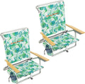 Meuble, 58, 4 × 64, 1 × 80 cm, Chaise de Plage Pliante portable pour Bronzage, Tommy Bahama, Feuilles Tropicales