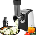 Râpe, coupe-légumes électrique avec 5 accessoires en acier inoxydable cylindres, pour légumes pommes de terre oignon, COOCHEER, 150 W
