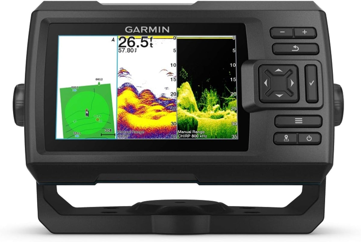 Détecteur de poissons et profondeur, Facile à Utiliser pour sondeur et transducteur de Sonar Couleur 12, 7 cm, Garmin, Striker Vivid 5cv