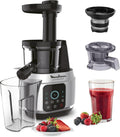 Moulinex Extracteur de jus à vis simple, réglable, 800 ml, 2 vitesses, 150W, Gris, Extracteur de jus Juice & Clean