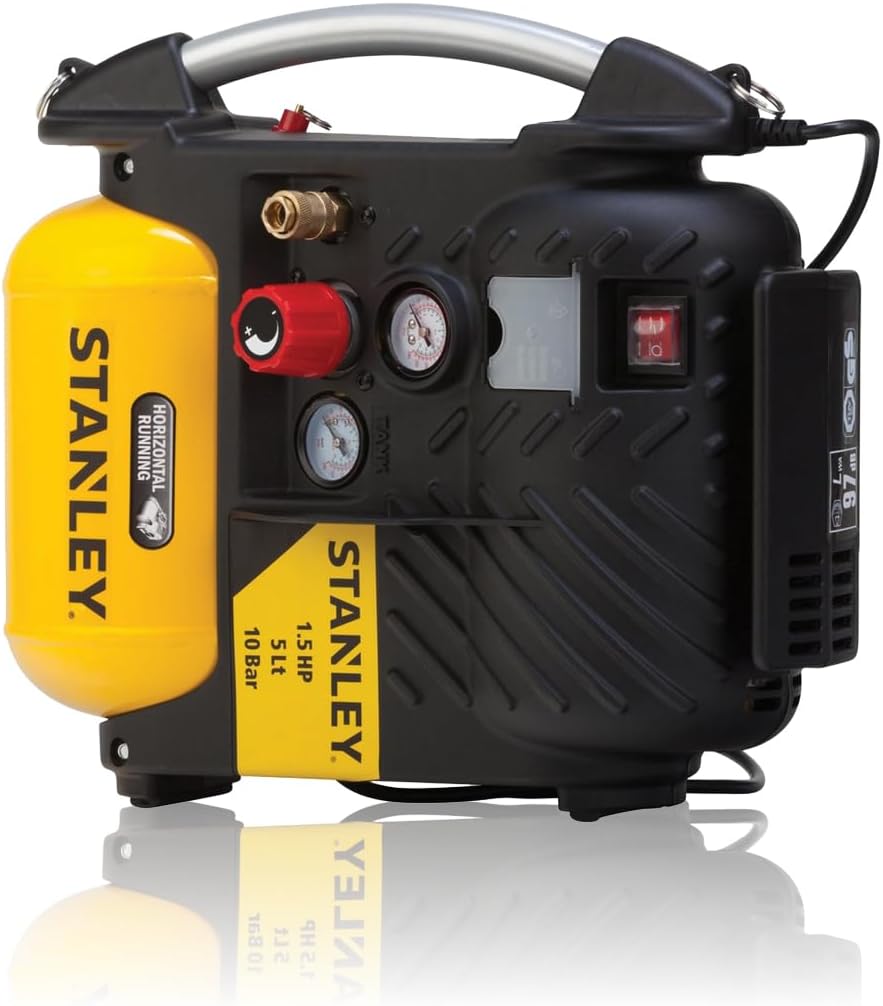Compresseur d'air, 180 l, STANLEY, 97 dB, DN200, 180L, 1100W, 220V, 180L/Min, portable, Jaune