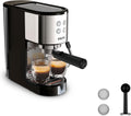 KRUPS Machine à expresso et cappuccino, 14.3cm, acier inoxydable, 15 bars, Virtuoso Essential Machine expresso compacte Argenté