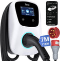 Tera Station de charge, chargeur intelligent pour véhicule électrique Type 2 Wallbox avec APP, câble de recharge de 7 mètres avec support de chargeur