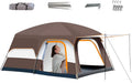 Tente chapiteau, Tente familiale pour camping, Zqkimzi, Grande tente cabine multi-pièces, portable