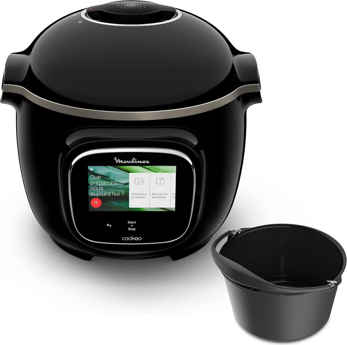 Multicuiseur, 6 L, Wi-Fi, Moulinex, 13 modes, Noir, commande tactile