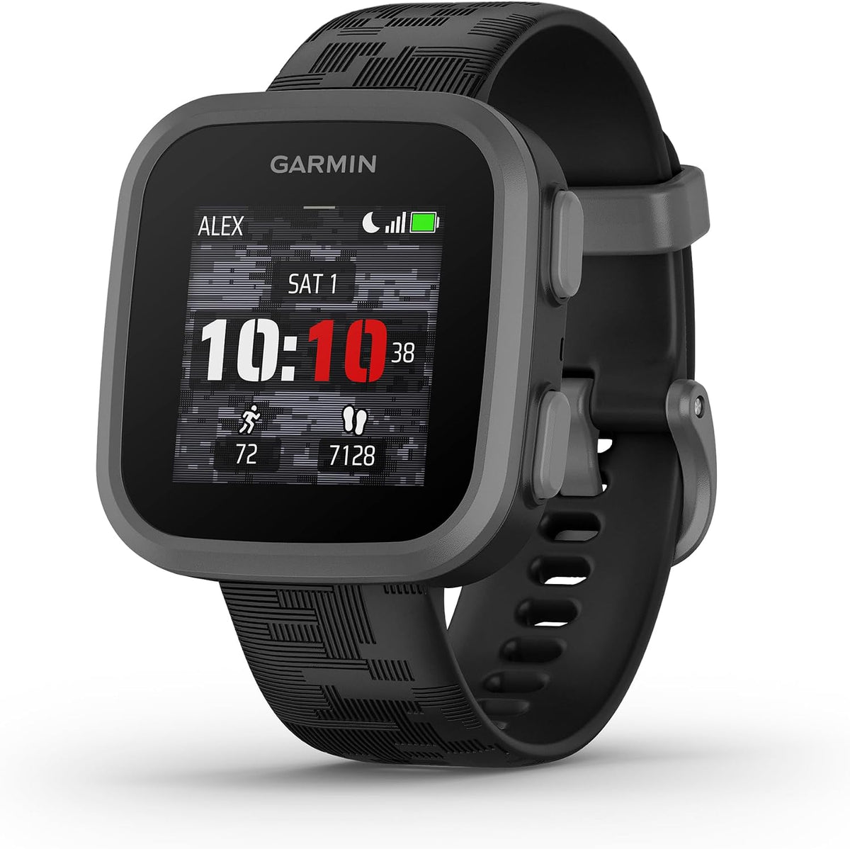 Montre connectées, Montre Intelligente pour Enfants, Garmin, Camouflage Noir, commande tactile, BounceTM, Suivi de Localisation