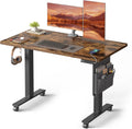 Poste de travail informatiques, Bureau Électrique Réglable en Hauteur, 120 cm, VASAGLE, 72-120, Fonction Mémoire 4 Hauteurs, Bureau Assis-Debout