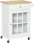 Desserte, 3 niveaux, réglable, verre, HOMCOM, 67L