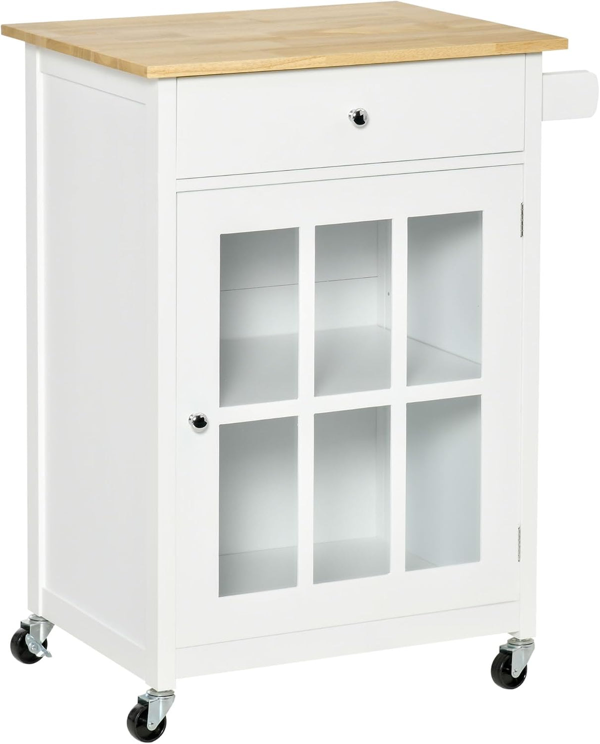 Desserte, 3 niveaux, réglable, verre, HOMCOM, 67L
