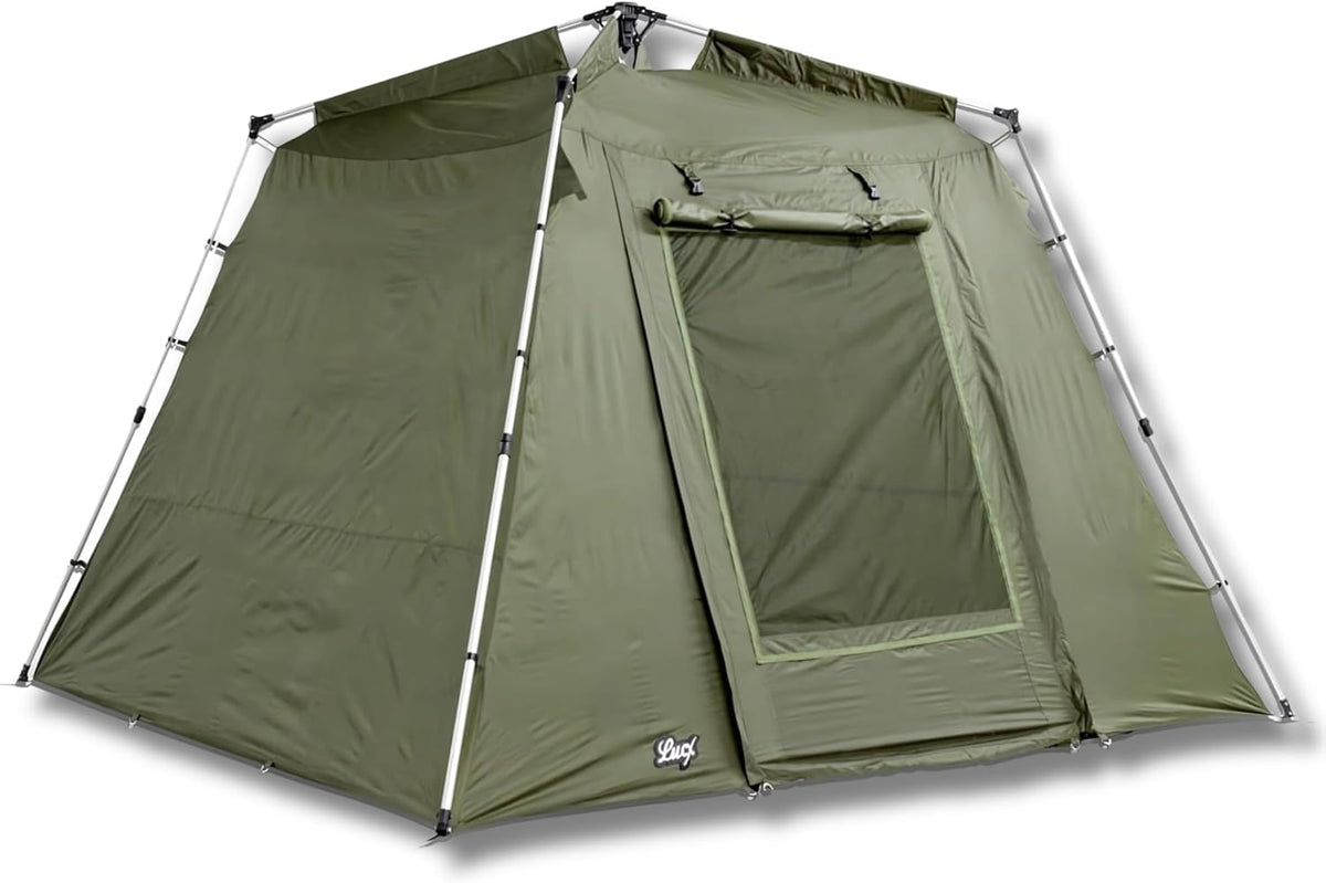 Lucx Tente dôme, Tente de pêche Marten Bivvy pour 1, 250 × 250 × 170 cm, 116 × 23 × 23 cm, 2 ou 3 personnes, tente de camping