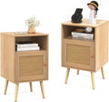 Table de chevet, Style Maison de Campagne pour Chambre à Coucher et Salon, 40 × 39 × 70 cm, FANTASK, 37 × 37 × 29, 5 cm, 3 niveaux, Naturel