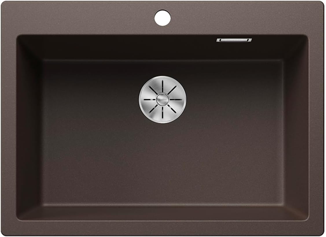 BLANCO Cuve simple, 126 cm, Meuble de rangement en métal café 126 cm, acier inoxydable