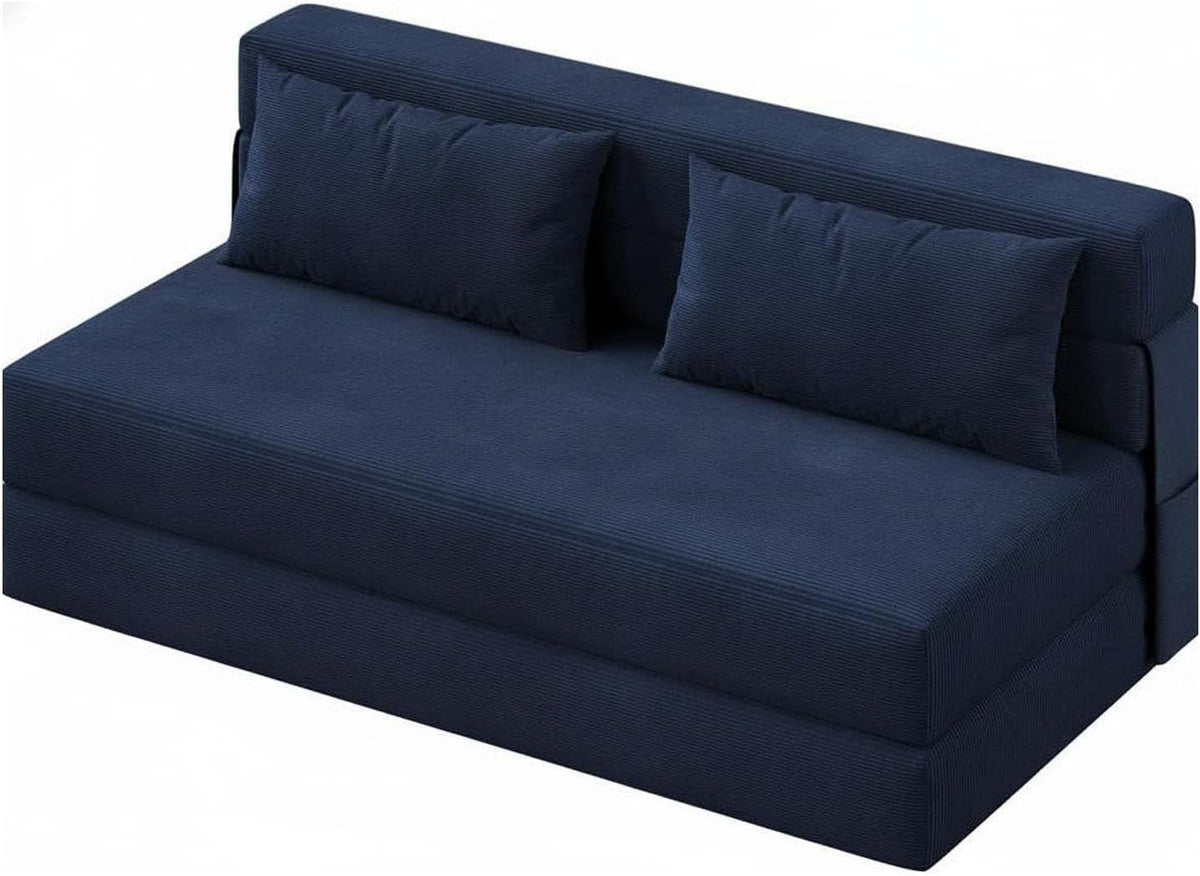 Canapé, pliable, 200 × 150 × 15 cm, Fauteuil lit pour Chambre, GarveeHome, Chauffeuse lit Convertible 2 Places en Velours Côtelé, Housse Détachable