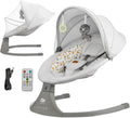 Balancelle de jardin kk Kinderkraft, télécommande, 5 modes, 5 modes du balancement, Kinderkraft LUMI 2 Transat bébé, 12 mélodies, réglable