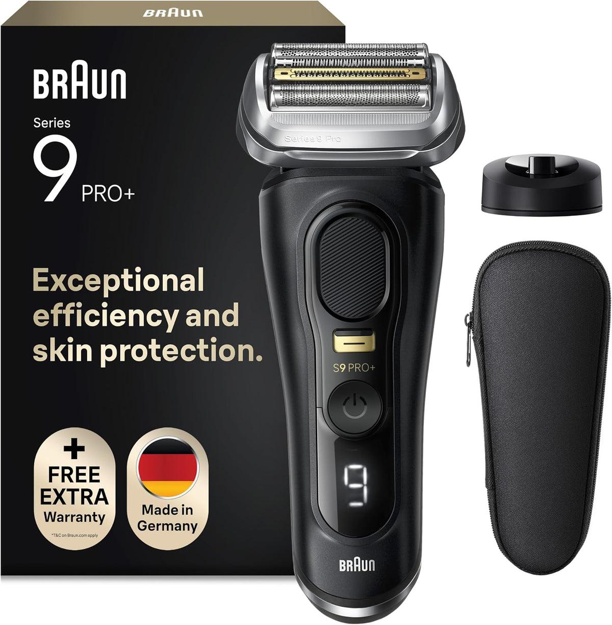 Braun 9510s Rasoir à grille, acier inoxydable, 5 Eléments De Rasage Pour Entretenir La Barbe