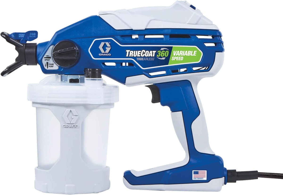 Pulvérisateur, TrueCoat 360 26D527 Pistolet portatif Vitesse Variable, acier inoxydable, Graco
