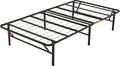 Cadre de lit, 90 × 190 × 35.5 cm, pliable, Amazon Basics, 90 × 190 cm, 33 cm, Montage sans outil, Noir, Rangement sous le lit