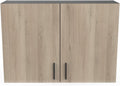 Demeyere Rangement sur pied, réglable, 100 cm, Meuble Haut Cuisine 2 Portes, 70 cm, 15 mm, 27 cm, 30 cm, 3 niveaux, 30cm, 100cm, 70cm, Origan