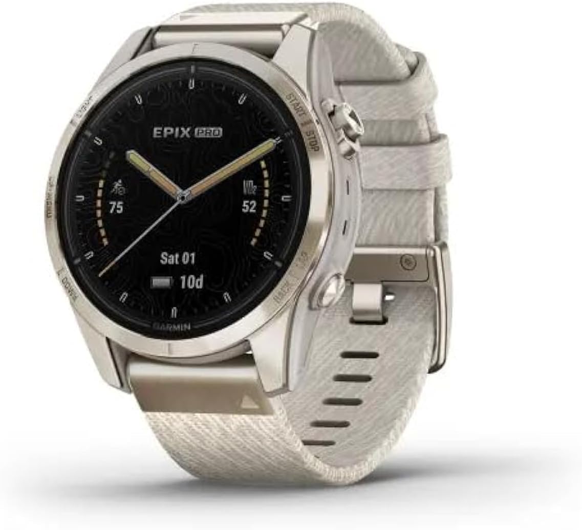 Montre connectées, 42 mm, Garmin, 20 mm, 14, 1 mm, 30, 4 mm, Epix Pro Gen 2 Sapphire Edition Montre en Silicone 42 mm