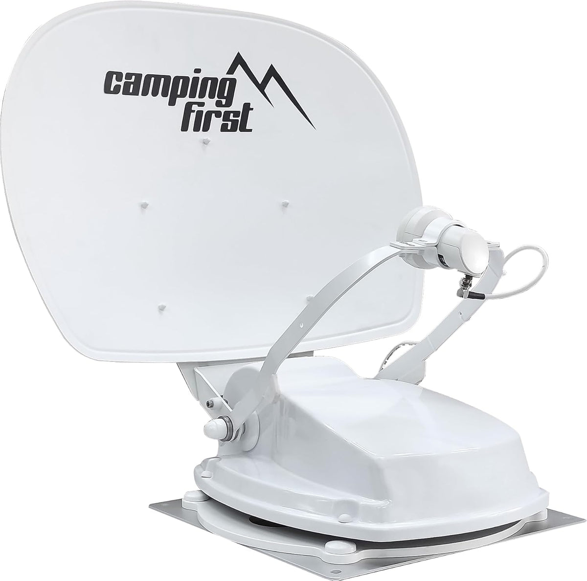 Camping First Produit électroniques, 55 cm, Bluetooth, 16 cm, Satmex 55 Plus, Blanc, portable, Antenne Satellite Automatique