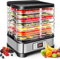 Déshydrateur, 37 × 30 × 32 cm, Séchoir à Fruits et Légumes avec Minuterie et Température Réglable, pour Viande, COOCHEER, 400W, 50°C, 70°C