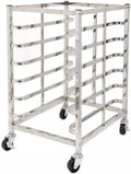 Étagère verticale, acier inoxydable, idéale pour Les Cuisines, 46, 5 × 60 cm, 12 Niveaux, Les Restaurants et Les pizzerias, Argent