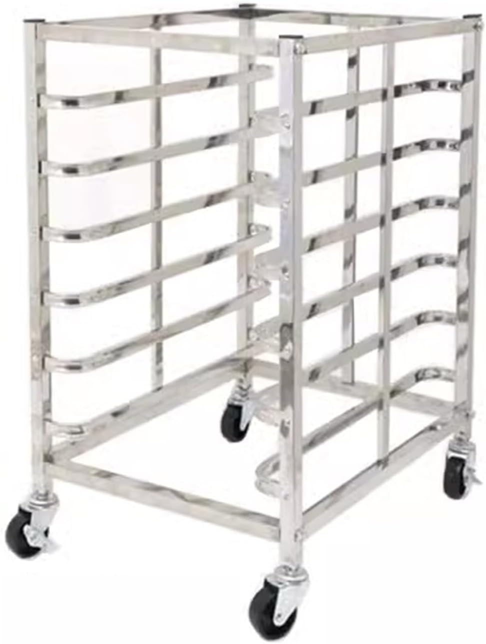 Étagère verticale, acier inoxydable, idéale pour Les Cuisines, 46, 5 × 60 cm, 12 Niveaux, Les Restaurants et Les pizzerias, Argent
